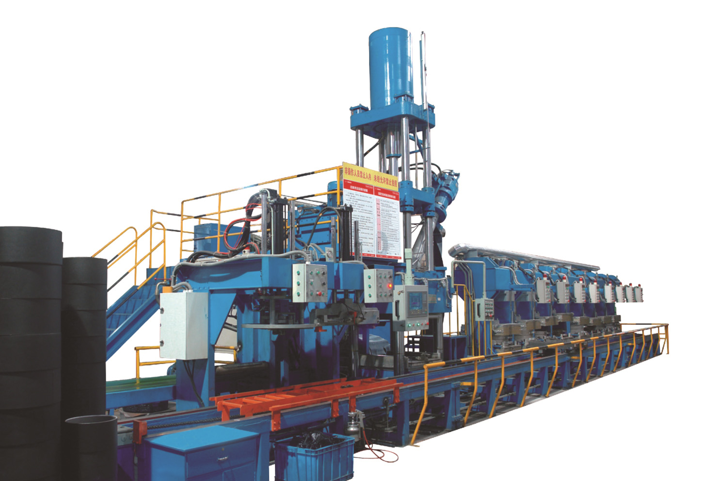 Solid rubber tire production line