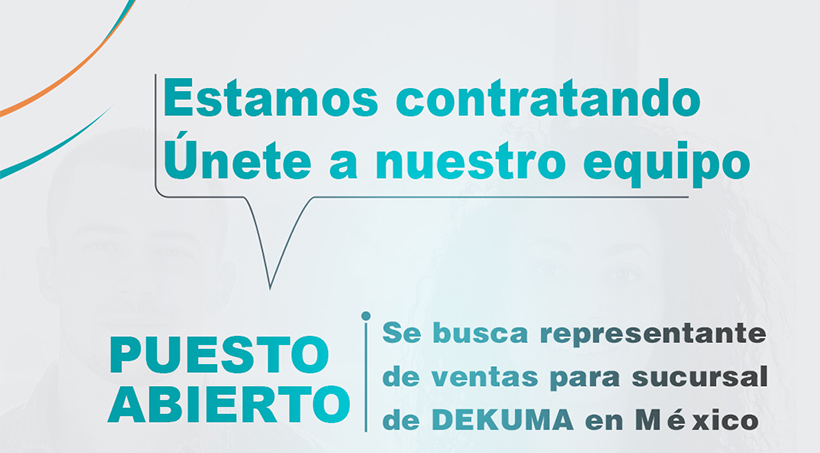 Se busca Representante de Ventas para la sucursal de DEKUMA en México